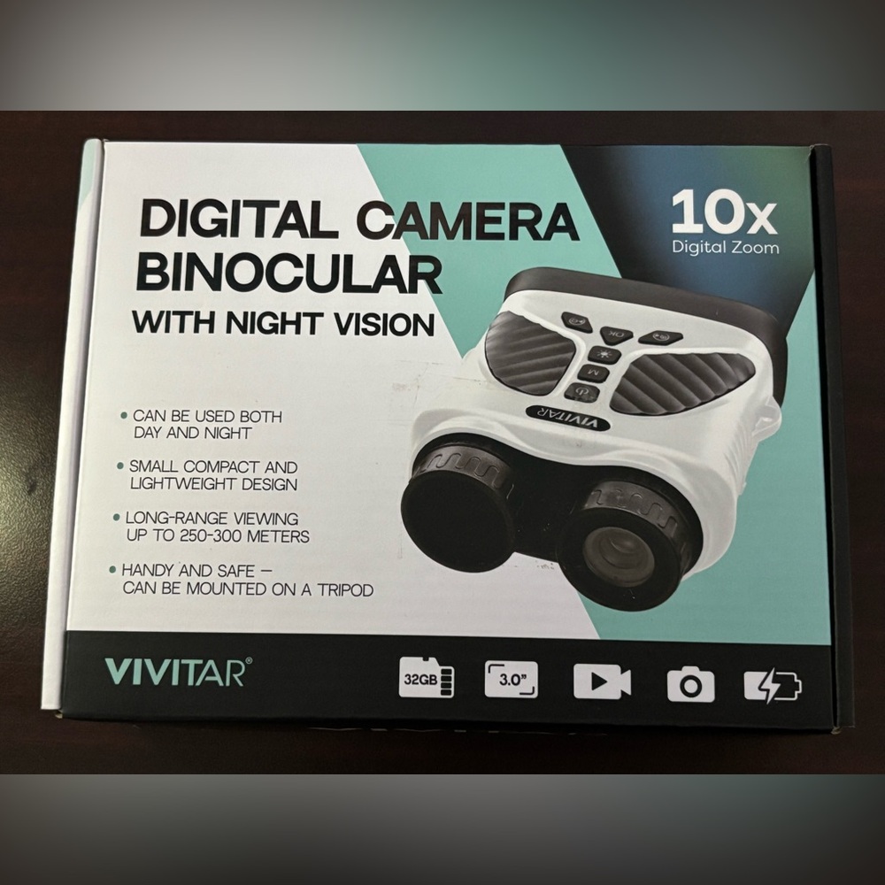 Black and White Digital Camera Binocular with Night Vision